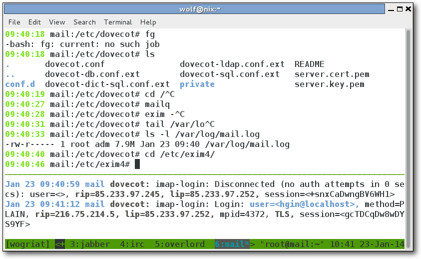 tmux vertical split